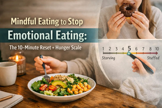Mindful Eating to Stop Emotional Eating: The 10-Minute Reset + Hunger Scale